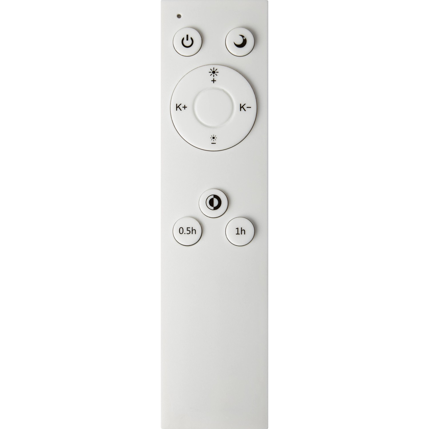 Fernbedienung für LED Deckenleuchte Tessali zur Steuerung von Lichtfarbe, Helligkeit und Timer.