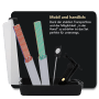 DMT Diafold Magna-Guide Kit im Koffer: Diamant-Schleifsteine mit Zubehör für präzises Schärfen.