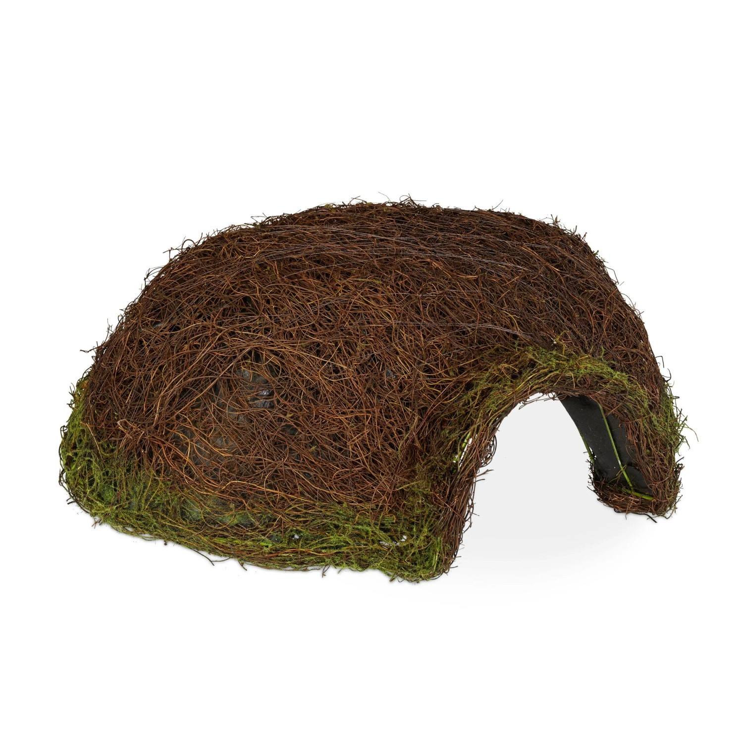 Relaxdays Igelhaus Iglu Rattan Natur Wetterfest 20 x 52 x 45 cm 0,85 kg