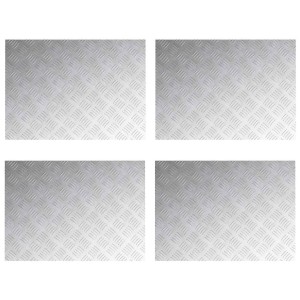 vidaXL Rautenscheiben 4 Stk Silber 70 x 50 cm Aluminium 4104354