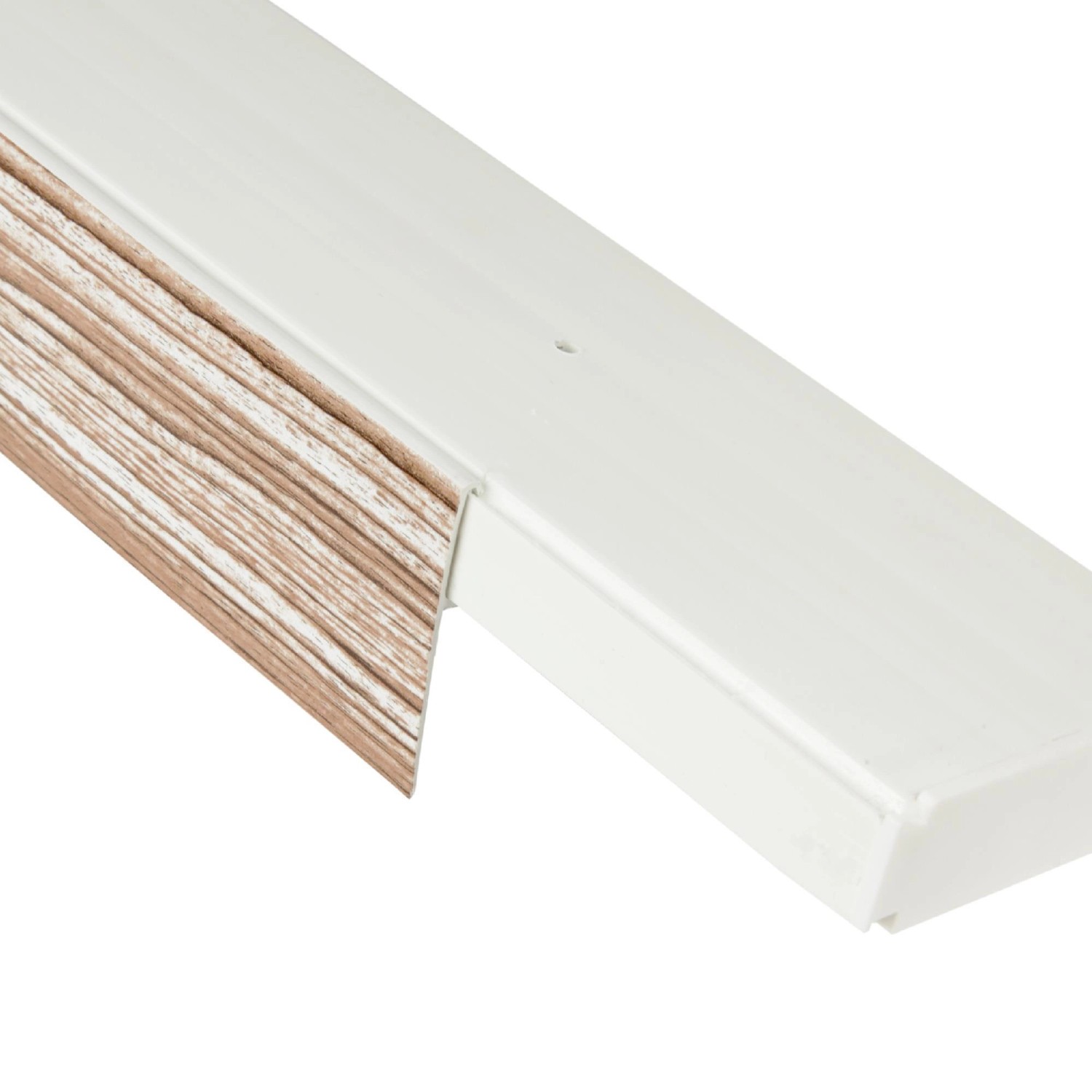 Bestlivings Gardinenschiene 420cm mit Teak Blende (2x120 & 2x90cm).