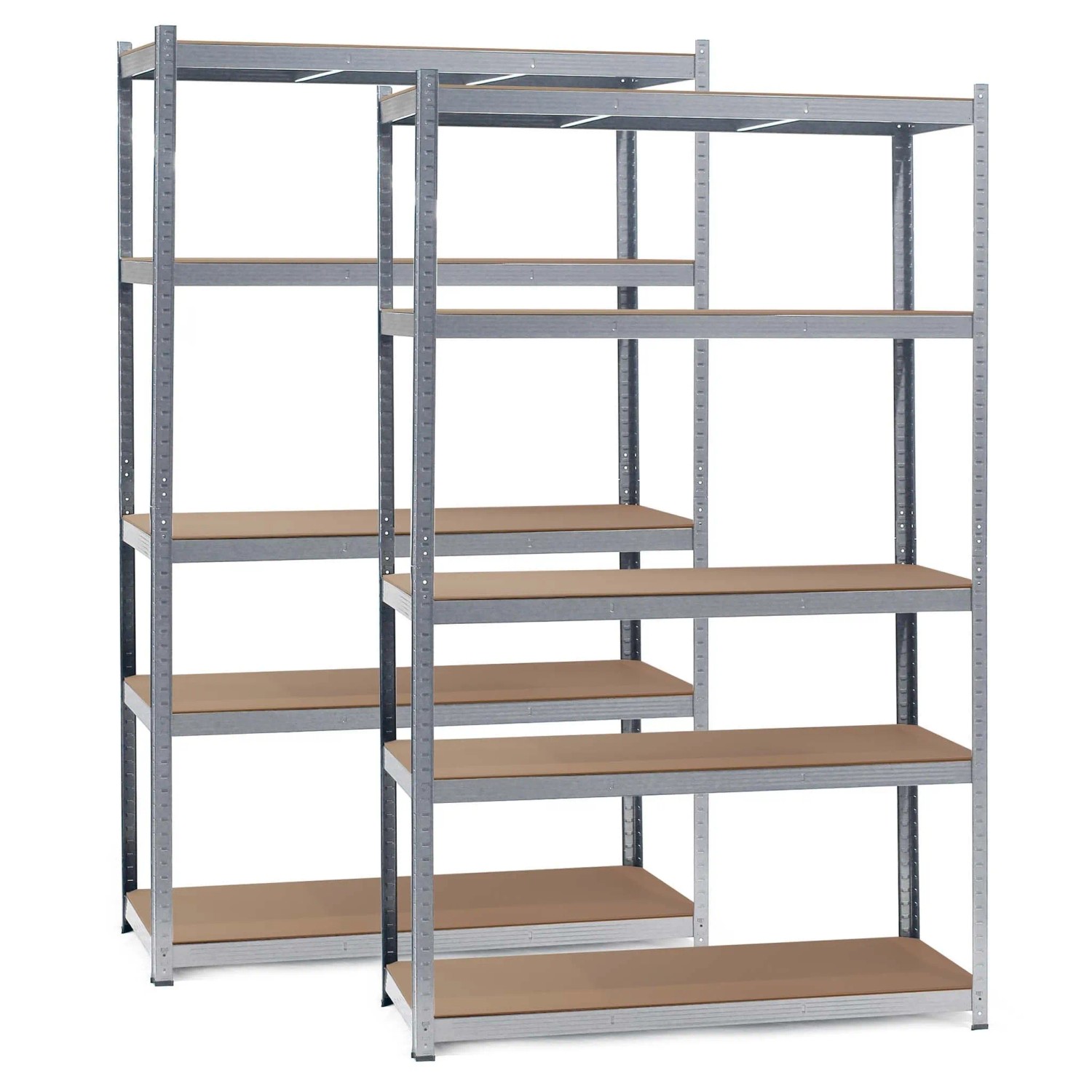 Wiltec Set 2X Schwerlastregal Verzinkt 120X60X200Cm Steckregal Werkstattregal