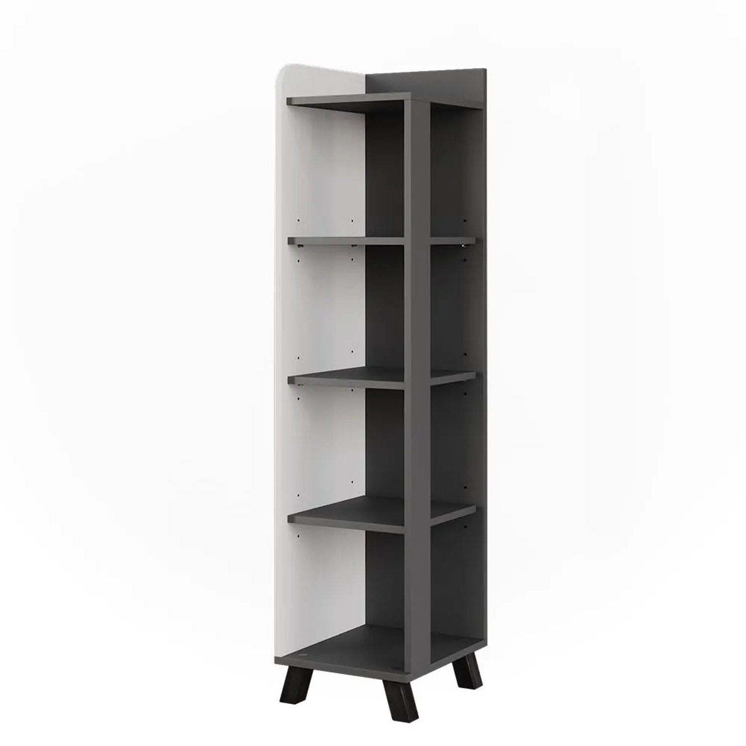 Vicco Badregal Karen Anthrazit Weiß 30 x 128 mit Fächern Art Nr 54651