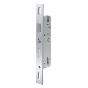 BASI Rohrrahmenschloss ES 958L, DIN R/L, für Türsicherung. Metall, käntiger Stulp mit Langloch.