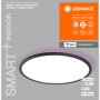 Ledvance Smart+ LED-Deckenleuchte Orbis Ultra Slim, schwarz, mit Rücklicht und Farbwechsel.