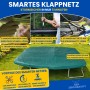 Zero Gravity Outdoor Trampolin 457x305cm TÜV GS Smartes Klappnetz mit Leiter und Bodenanker_2