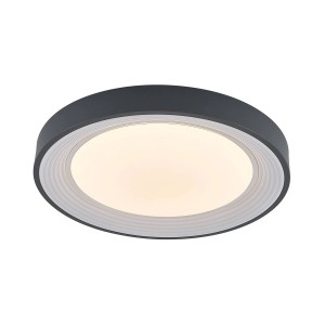 Lindby LED Deckenleuchte Lindum 9924007 Dimmbar mit Leselampe Modern in Alu aus Metall 1-flammig Wohnzimmerleuchte