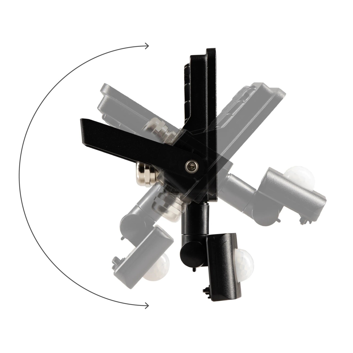 Verstellbarer LED's Work Strahler mit Sensor, 10W, zur flexiblen Ausrichtung des Außenstrahlers.