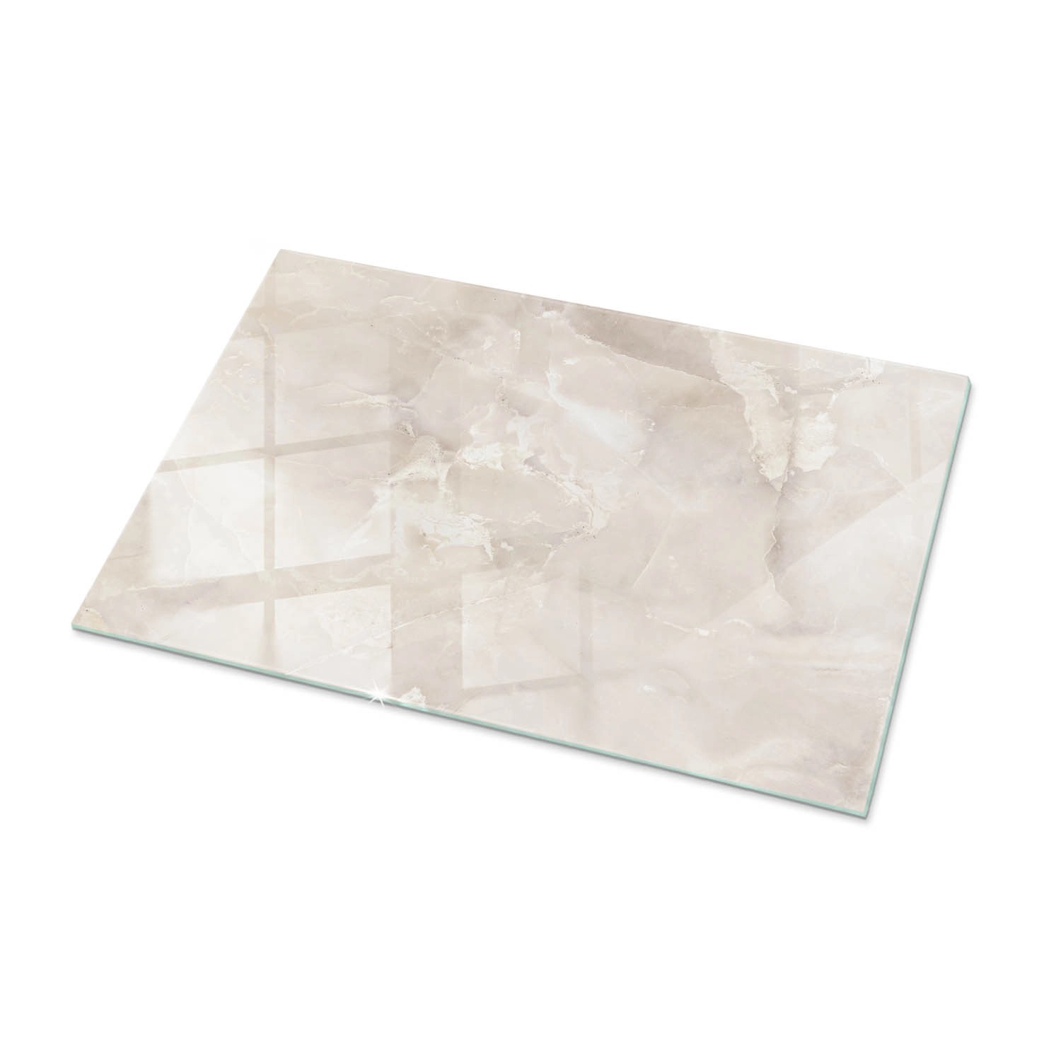 Tulup Tischplatte Marmor-Texturmuster Gartentischplatte 100x70 cm Cremig Ti günstig online kaufen