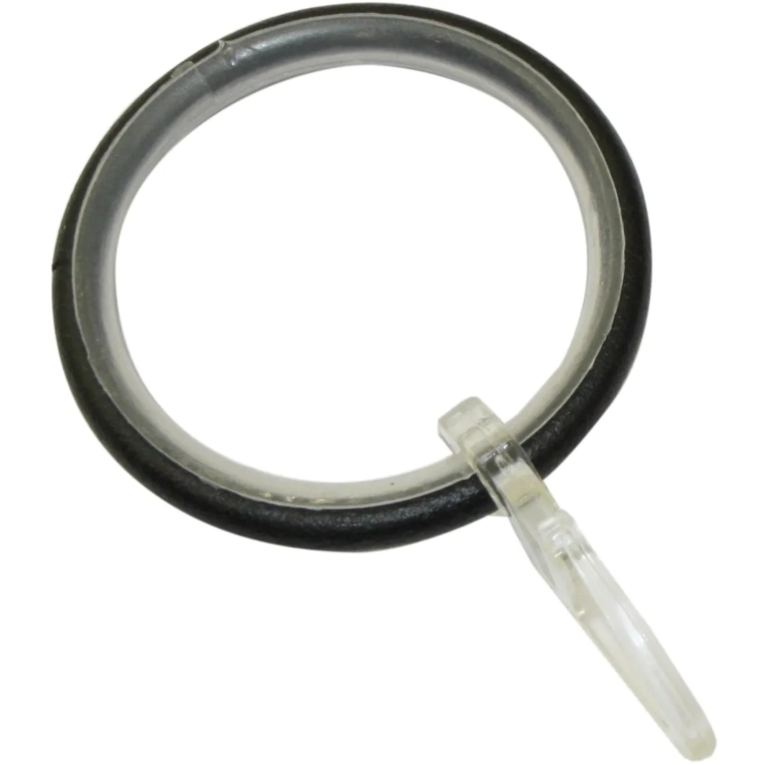 Gardinia Gardinenring Industrial Home, schwarz, Ø 25mm, mit Gleiteinlage, 10er-Set.