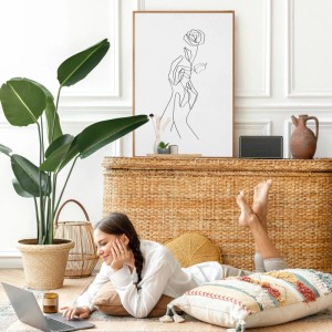 Relaxdays Teelichthalter Set Keramik Bambus Mehrfarbig mit Zen Garten 26 cm x 34 cm x 17,5 cm 1 kg