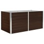 furnicato Hochbeet, braun, 160x80x77 cm, aus verzinktem Stahl.