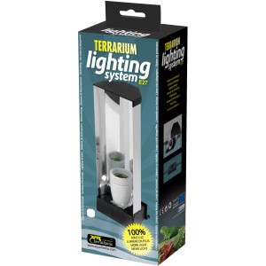 Aquatlantis Lightning System 250mm Terrarium-Beleuchtung, Lampenhalterung mit E27 Fassung in Verpackung.