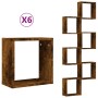 vidaXL Würfelregale 6 Stk Räuchereiche 30x15x30 cm 815881