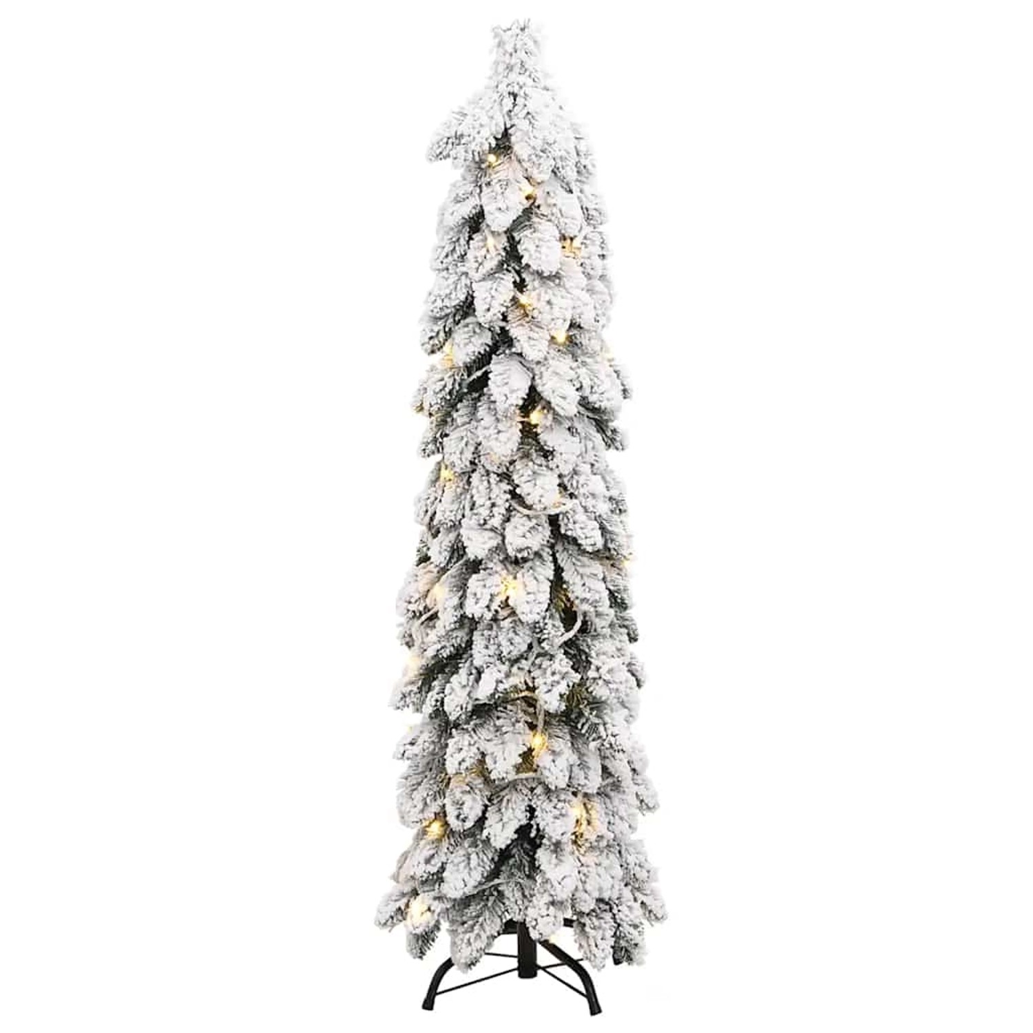 vidaXL Künstlicher Weihnachtsbaum Beleuchtung & Schnee 60 LEDs 120 cm 357696