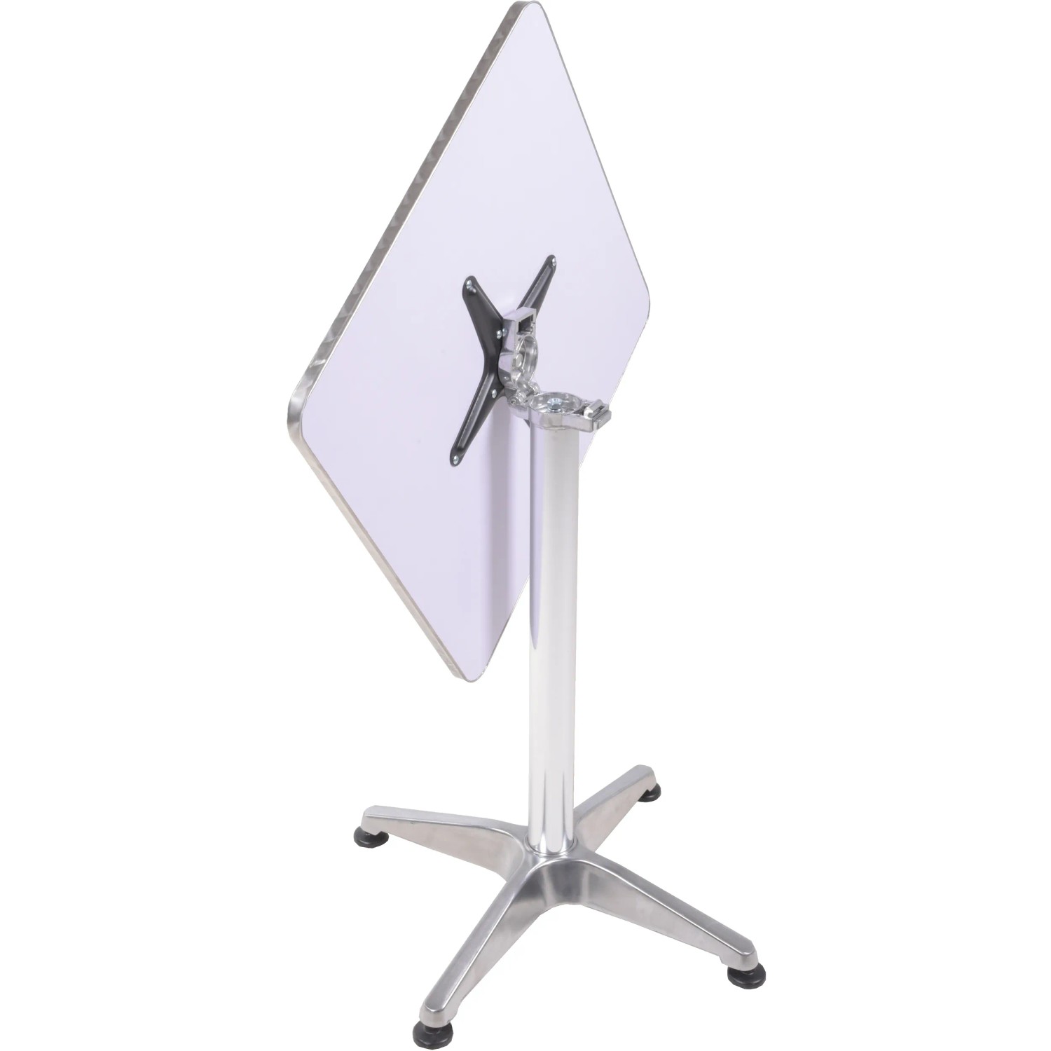 Quadratischer, weißer Gartentisch 60x60 cm mit Aluminiumgestell von Garden Pleasure.