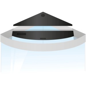 Juwel Klappensatz für Trigon 190 Aquariumabdeckung, Detailansicht.