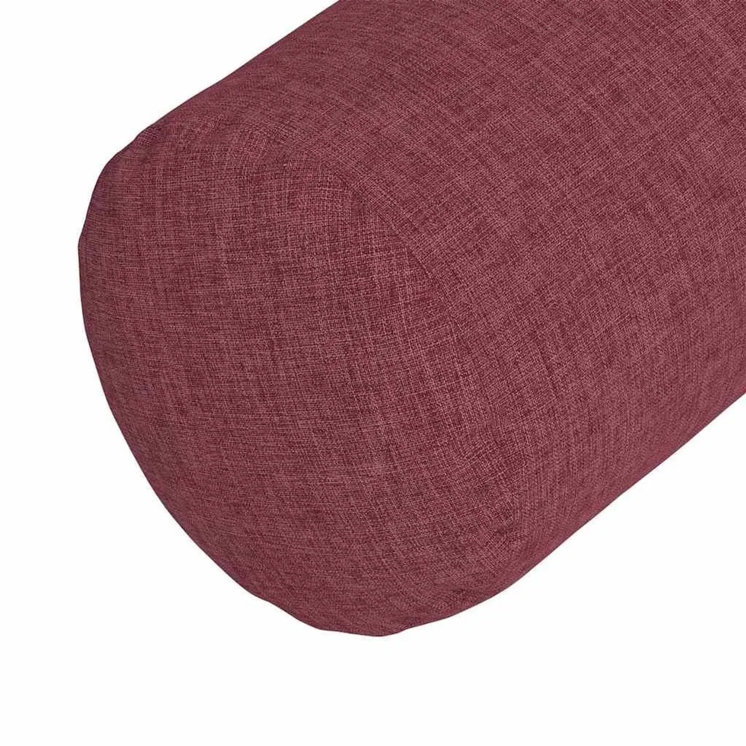 Weinrotes vidaXL Bolsterkissen aus Stoff, zylindrisch, mit feiner Webstruktur. Kissen.