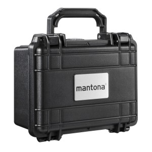Schwarzer Mantona Outdoor Schutzkoffer S, robust, wasserdicht für Kamera Zubehör.