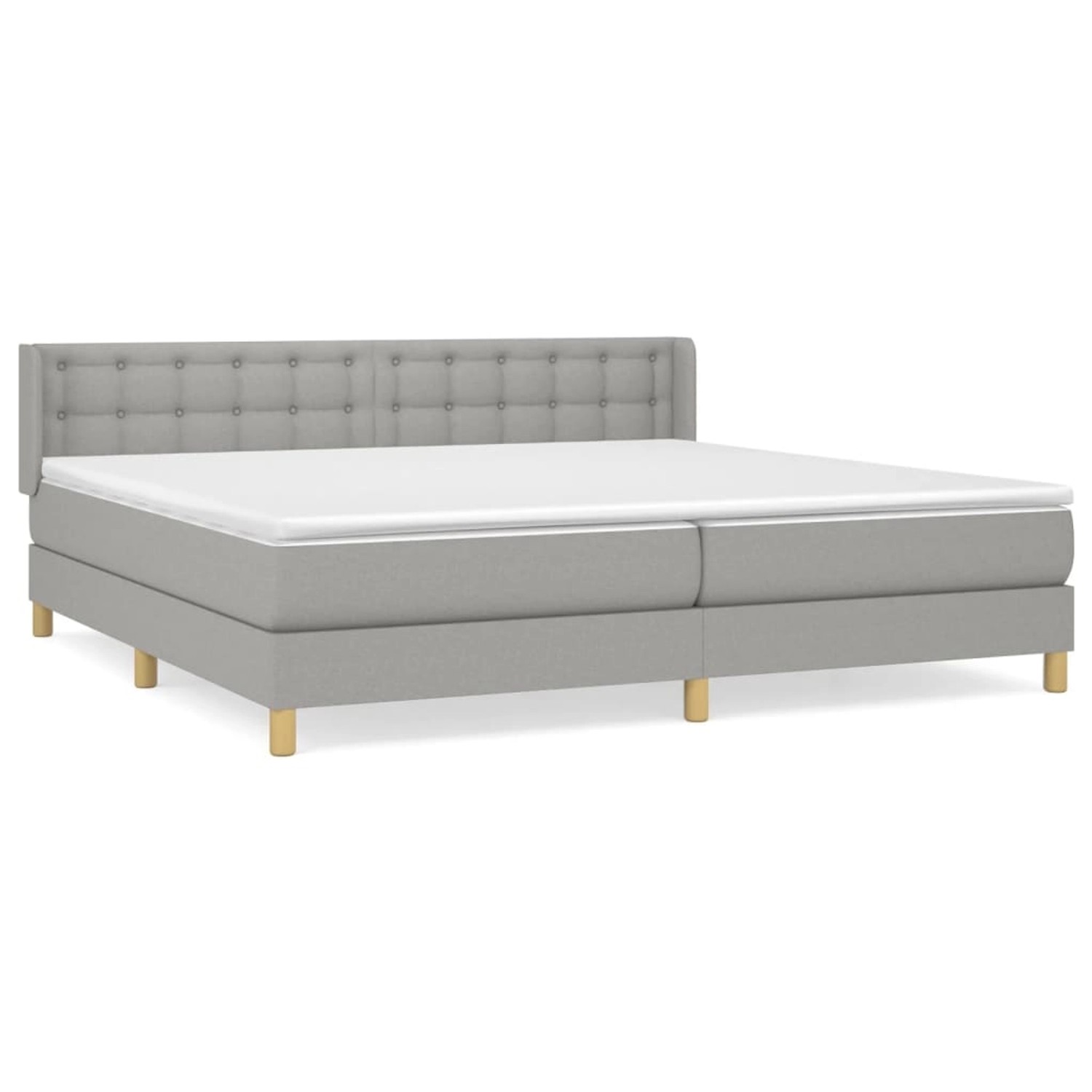 vidaXL Boxspringbett mit Matratze Hellgrau 160x200 cm Stoff 3130601 günstig online kaufen