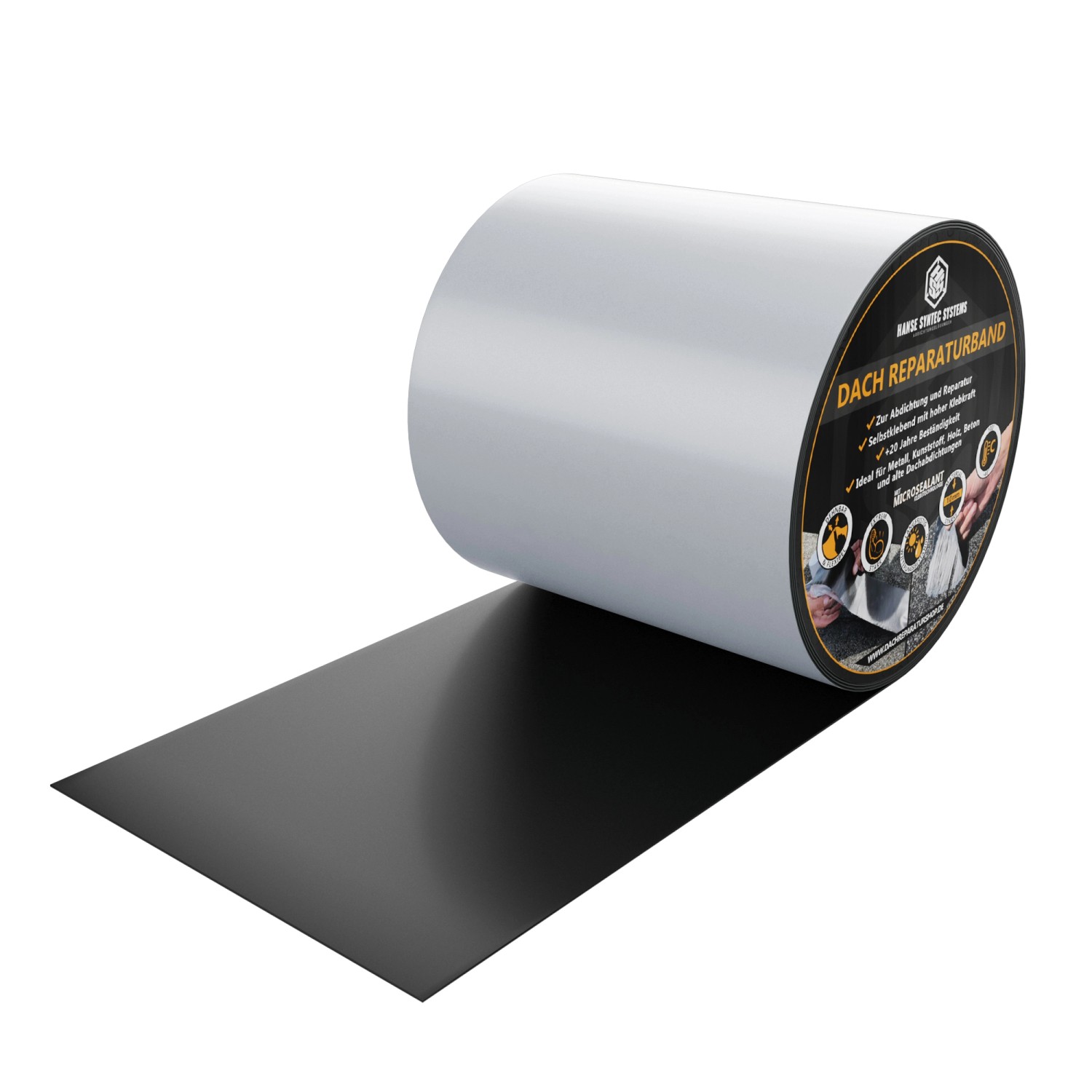 HSS Dach Reparaturband Grau 10 cm x 5 m