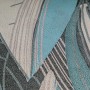 Detailansicht der A.S. Creation Vliestapete mit floralem Blätter-Design in Blau und Grau.
