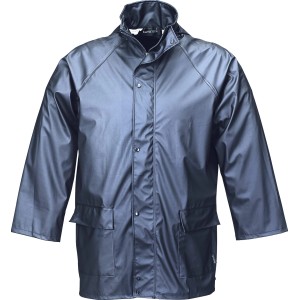Herren Regenjacke Terraflex in Navy, Größe L. Wind- und wasserdichte Arbeitsjacke.
