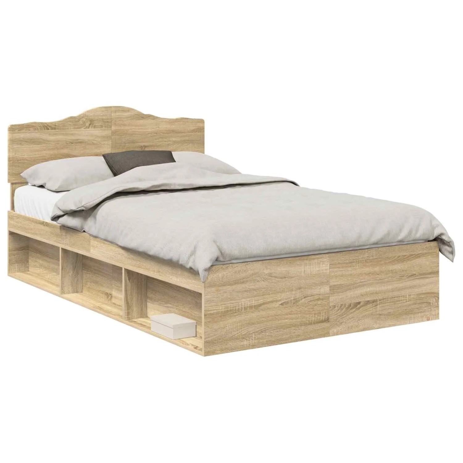 vidaXL Bettrahmen Sonoma 120 x 200 cm Massives Kiefernholz 3412918