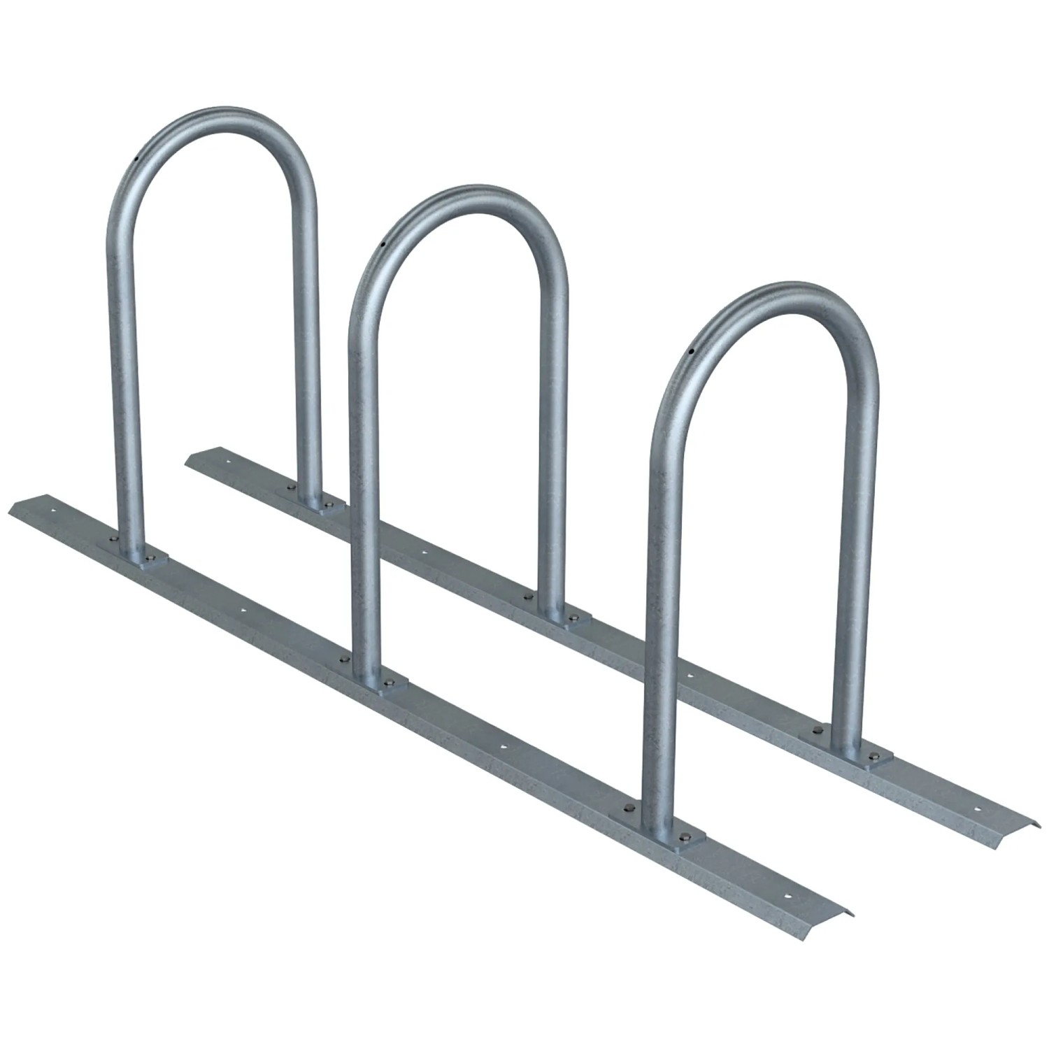 Schake Fahrradanlehnbügel Gerbogen Reihenanlage 3 Plätze Ø 48 mm Feuerverzinkt