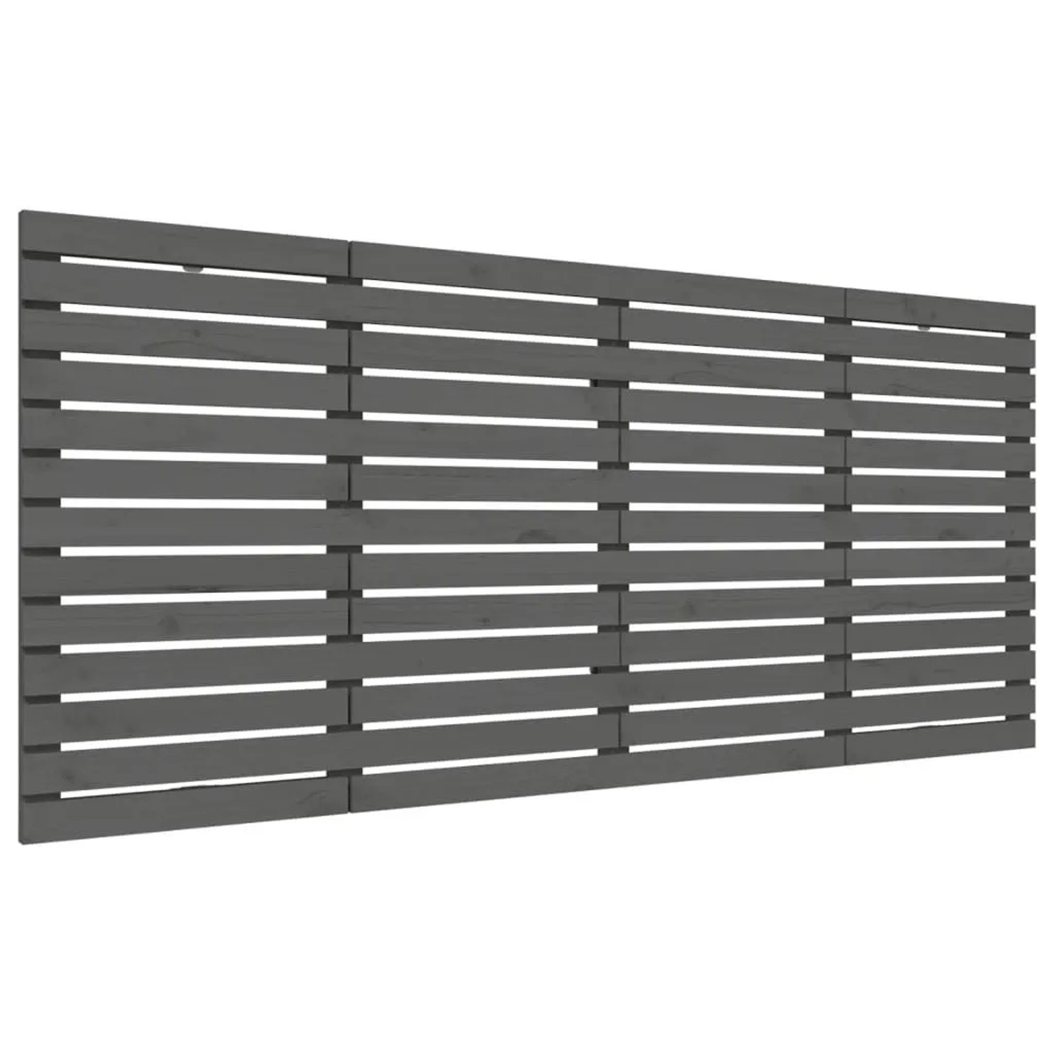 vidaXL Wand-Kopfteil Grau 206x3x91,5 cm Massivholz Kiefer 824670