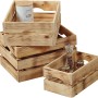 Geflammte Kesper Holzkiste aus Kiefer, 15x20x30 cm, 9 Liter, gestapelt. Ideal zur Aufbewahrung.