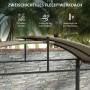 Outsunny GrillPavillon Stahl Polyesterstoff Khaki 233L x 110B x 235H cm_4