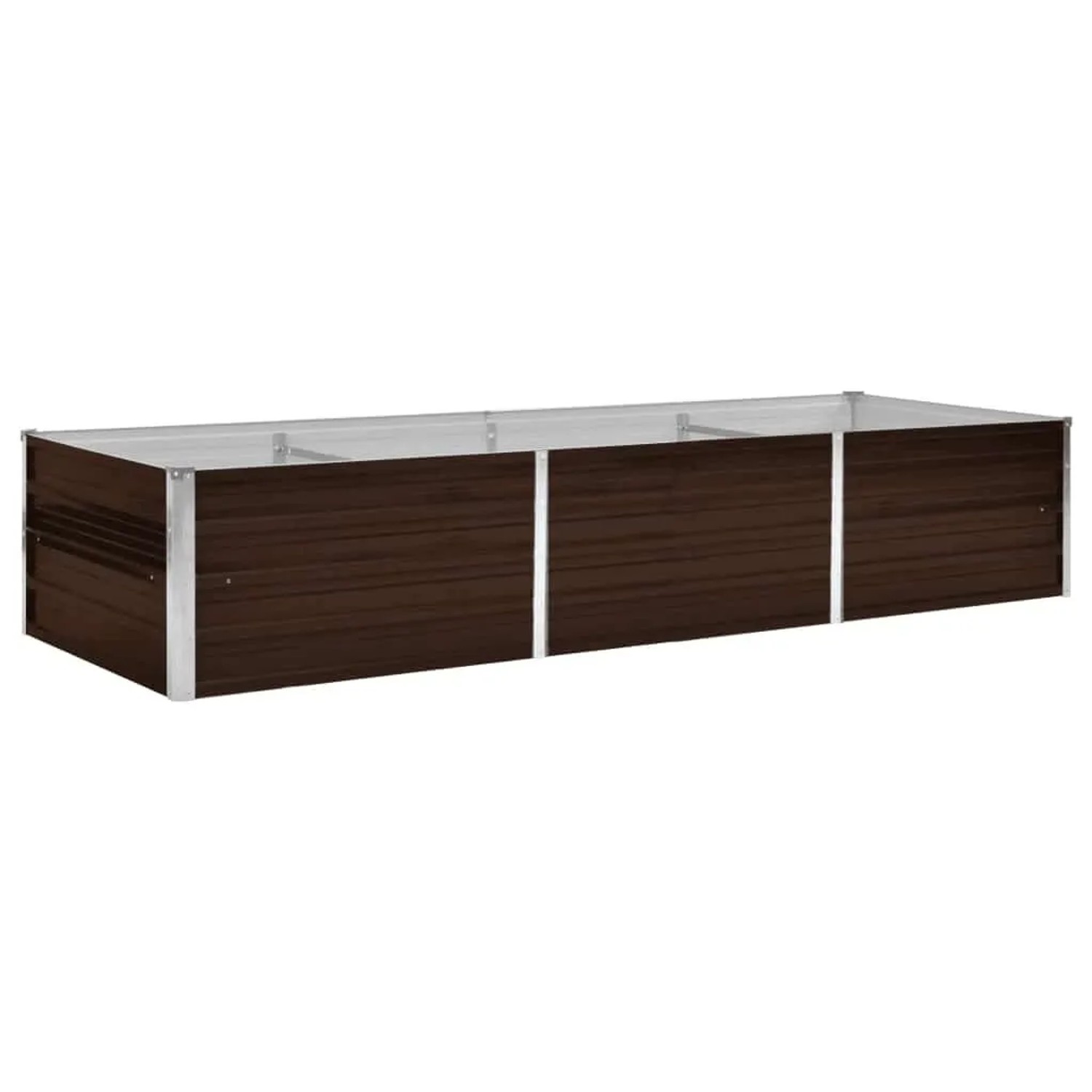vidaXL Garten-Hochbeet Braun 240 x 80 x 45 cm Verzinkter Stahl 45714