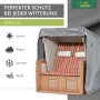 Mehr Garten Premium Strandkorbhülle, graue Schutzhülle für Strandkorb, wasserdicht und reißfest.