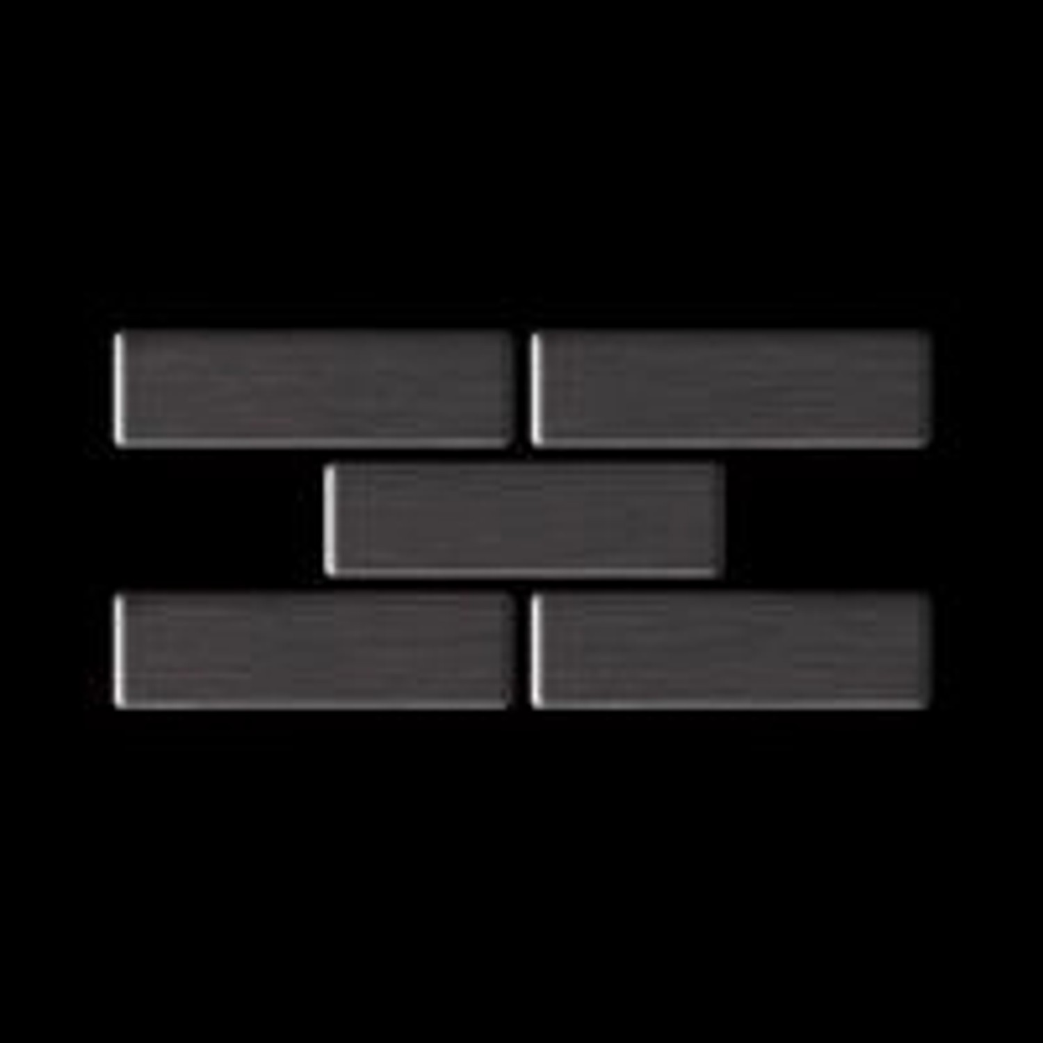 Dunkelgraue Mosaikfliese aus gebürstetem Titan, geeignet für Wand- und Bodenbeläge.