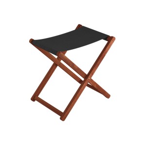 Erst-Holz Klappbarer Holz-Campinghocker XL Normale Sitzhöhe 10-226 Schwarz