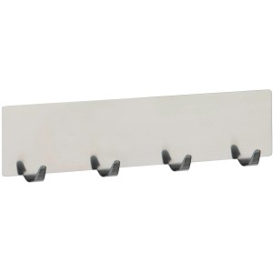 Wenko Hakenleiste Esperia mit 4 Haken, selbstklebend und glänzend aus Edelstahl.