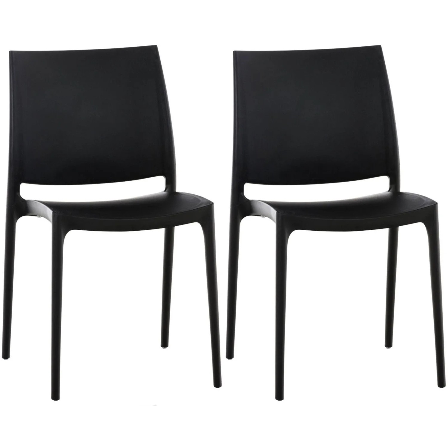 CLP 2er Set Stühle Maya Schwarz