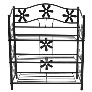 BERLINLODGE Regal Metall Bücherregal Schuhregal Standregal HxBxT 70x60x30cm 3 Böden Höhe 70cm