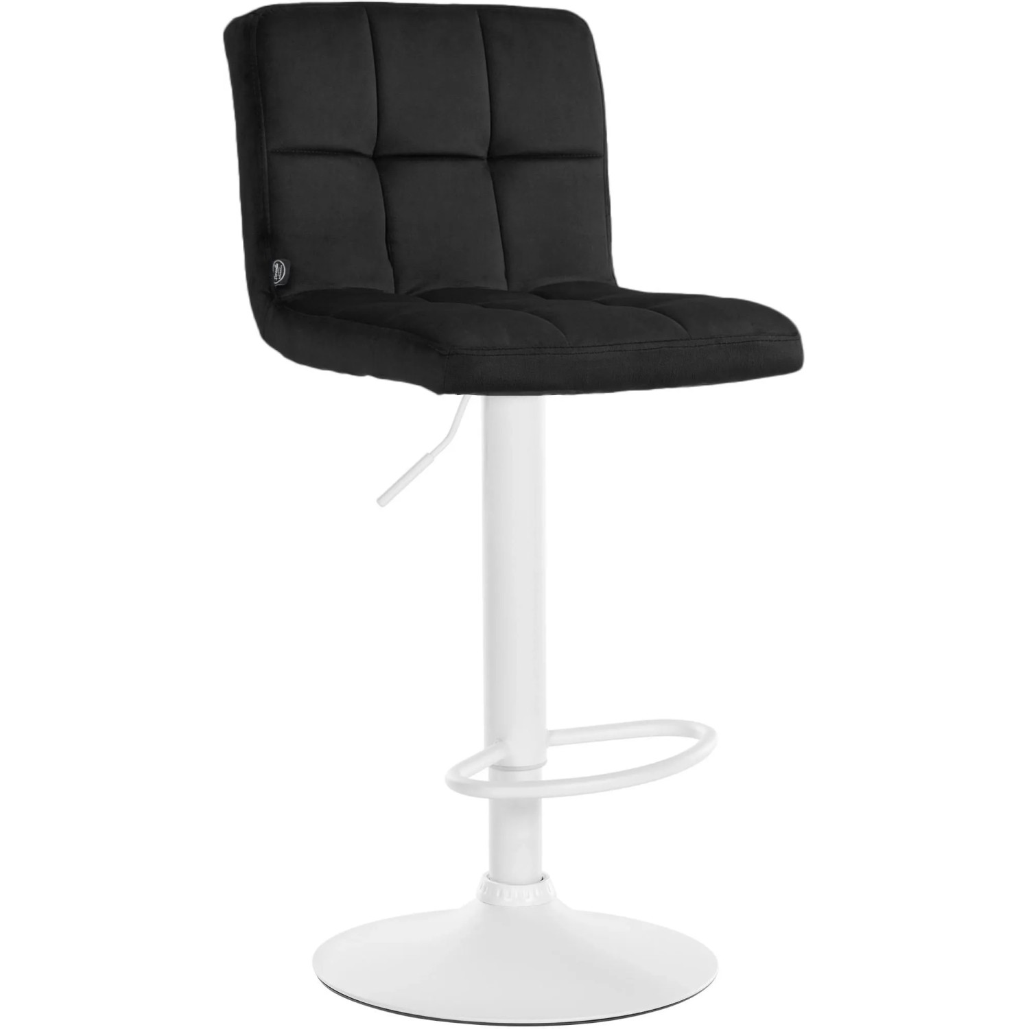 CLP Barhocker Peru Samt Schwarz/Weiß
