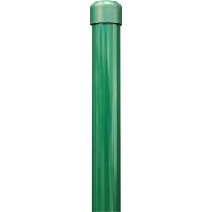 Grüner Zaunpfosten, 175 cm hoch, mit Kunststoffkappe für Zaunbau & Sichtschutz.