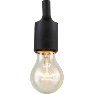 Schwarze Pendelleuchte mit E27 Fassung. Moderne Hängelampe aus Silikon für Wohn- und Kinderzimmer.