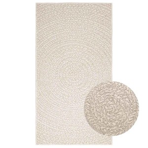 vidaXL Teppich ZIZUR Creme 80x150 cm Jute-Optik Indoor und Outdoor 4010372