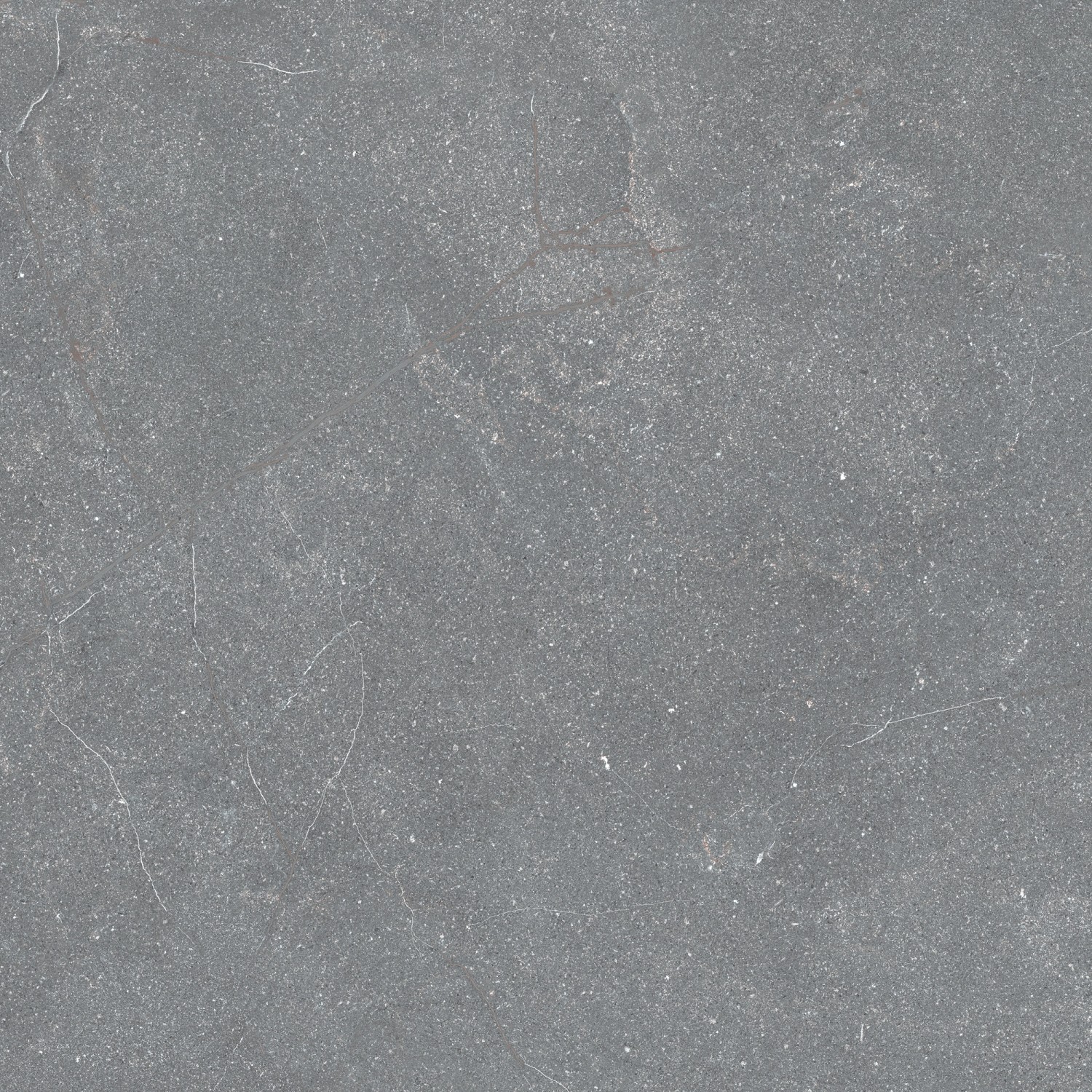 Feinsteinzeug Bodenfliese in Anthrazit, matt glasiert, 60x60 cm. Moderne Steinoptik für Innen- und Außenbereich.