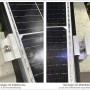 Grauer Solarmodulhalter aus Beton mit End- und Mittelklemme zur Montage von Solaranlagen.