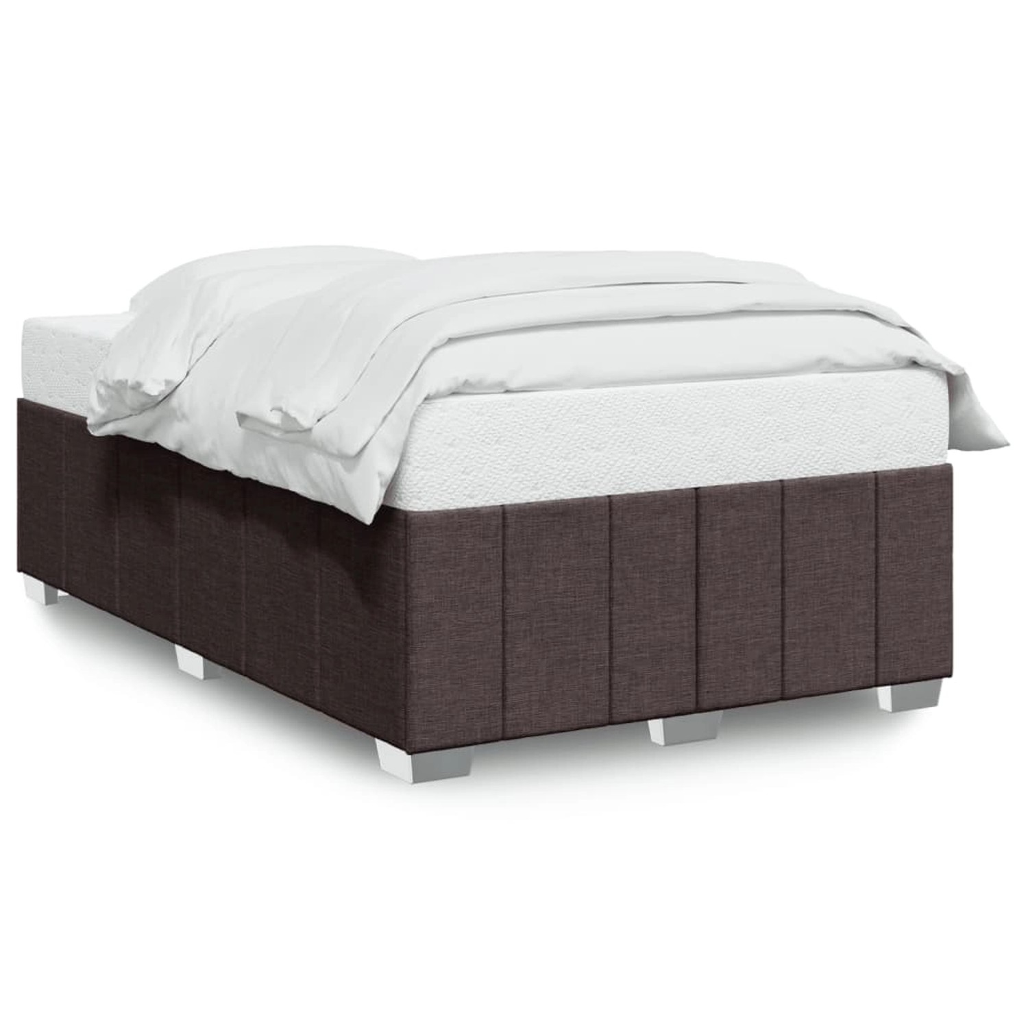 vidaXL Bettgestell ohne Matratze Dunkelbraun 120x190 cm Stoff 3284821 günstig online kaufen