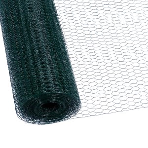 CCLIFE Hühnerzaun Geflügelnetz 45mm Maschenweite 100cm Höhe 50m Länge PVC-Beschichtet Grün