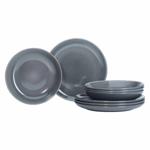Ritzenhoff & Breker Toledo Tafel-Set, 8-teilig, graues Steinzeug Geschirr für 4 Personen.