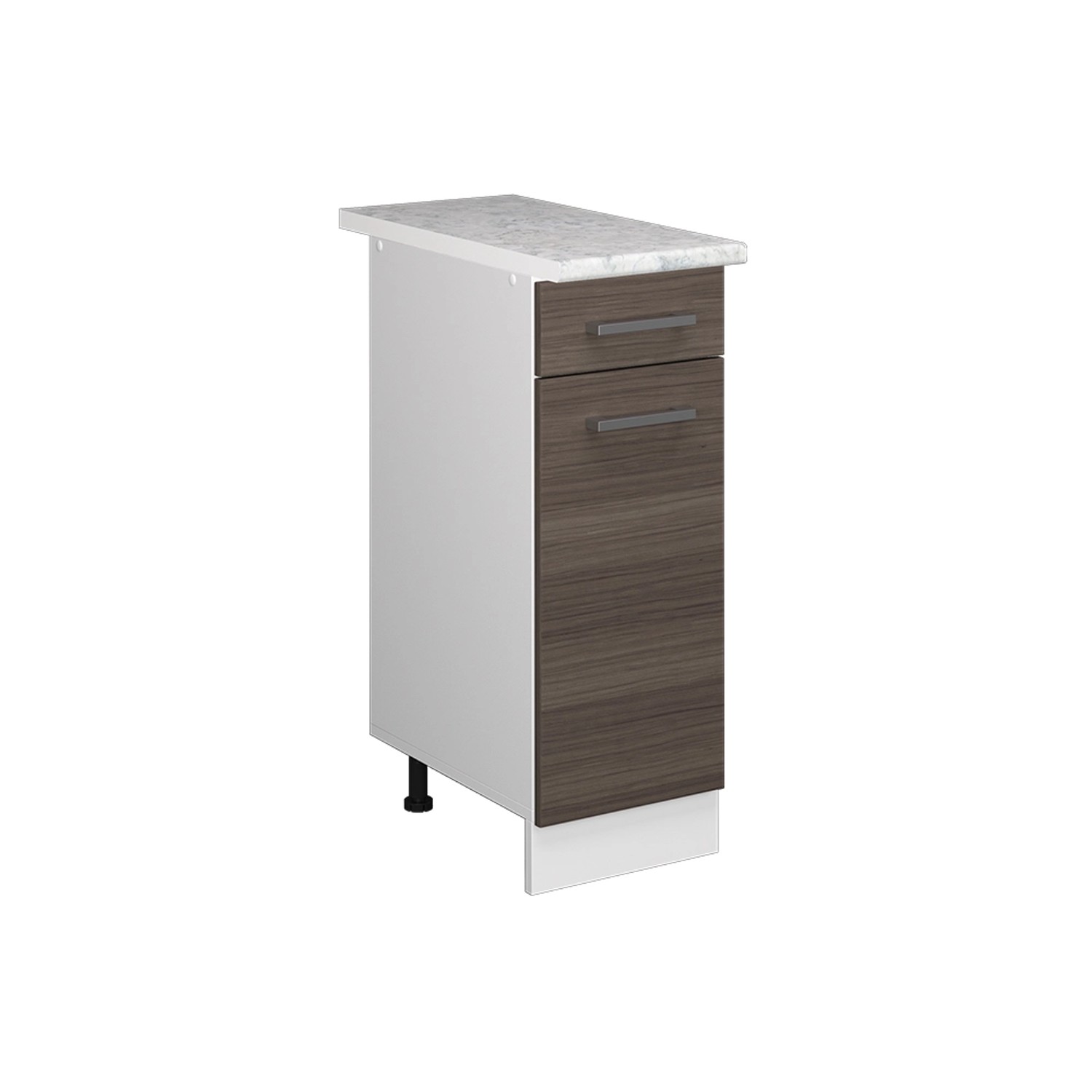 Vicco Küchenunterschrank R-Line Schubladenschrank für die Küche Grau/Weiß 30 cm AP Marmor