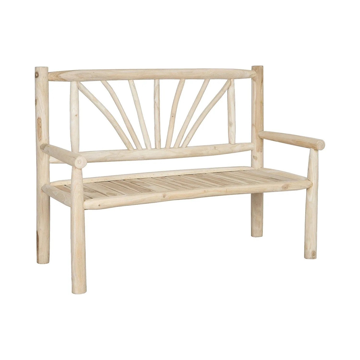 Vente-unique Gartenbank Tulum Naturfarben Hell 130 cm